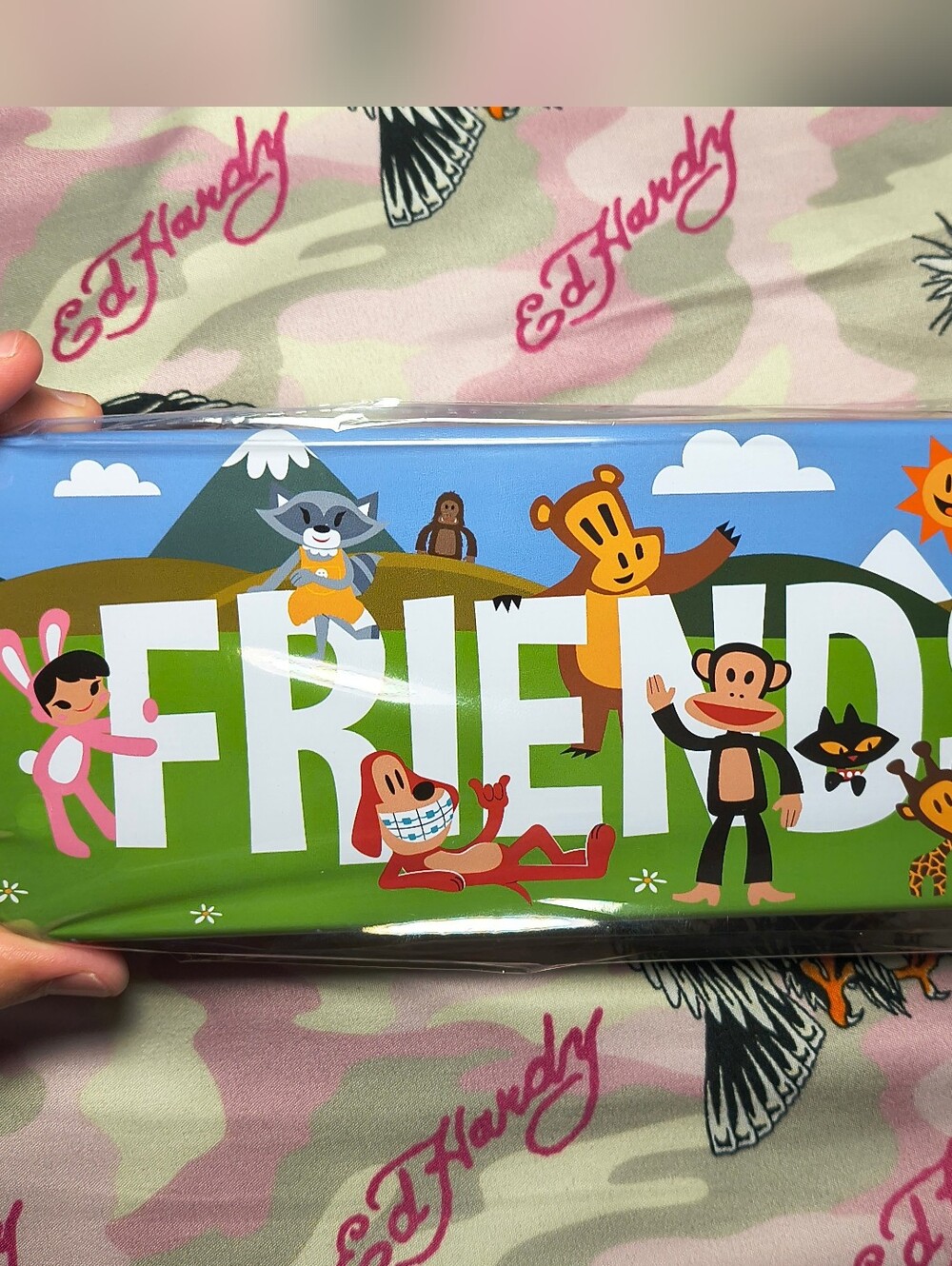 Paul Frank Julius and Friends Colorful Metal Tin Pencil Case NEW